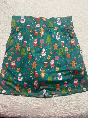 GOLF GENTRY Skort Womens S Multi Color Holiday Print Athletic Golf Tennis #591